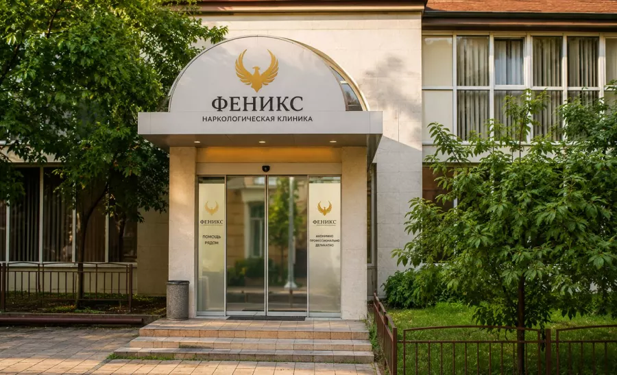 Вход в наркологическую клинику «Феникс» в Сердобске
